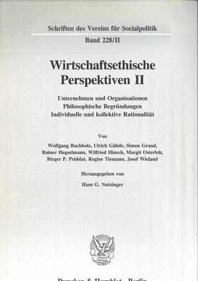 Wirtschaftsethische Perspektiven II.