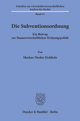 Die Subventionsordnung.