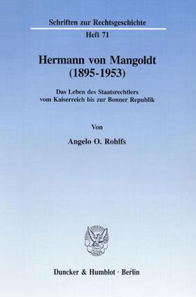 Hermann von Mangoldt (1895 - 1953)