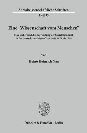 Eine "Wissenschaft vom Menschen".