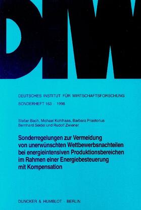 Sonderregelungen zur Vermeidung von unerwünschten Wettbewerbsnachteilen bei energieintensiven Produktionsbereichen im Rahmen einer Energiebesteuerung mit Kompensation.