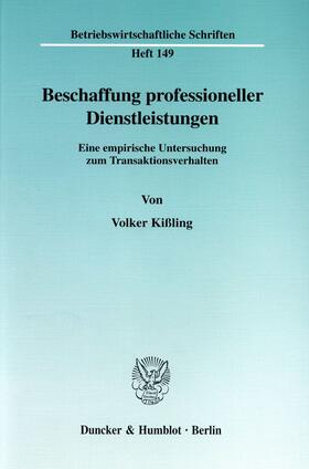 Beschaffung professioneller Dienstleistungen.