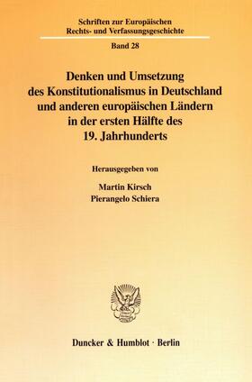 Denken und Umsetzung des Konstitutionalismus in Deutschland und anderen europäischen Ländern in der ersten Hälfte des 19. Jahrhunderts.