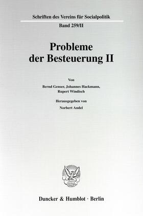 Probleme der Besteuerung II.