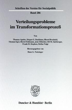 Verteilungsprobleme im Transformationsprozeß.