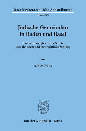 Jüdische Gemeinden in Baden und Basel.