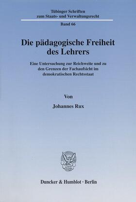 Die pädagogische Freiheit des Lehrers.