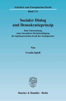 Sozialer Dialog und Demokratieprinzip