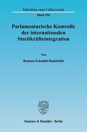 Parlamentarische Kontrolle der internationalen Streitkräfteintegration