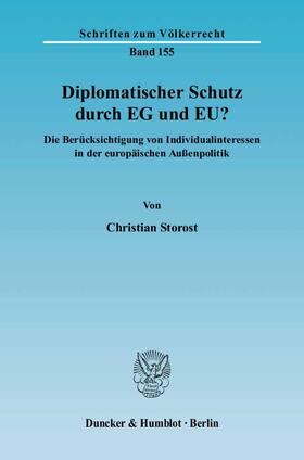 Diplomatischer Schutz durch EG und EU?