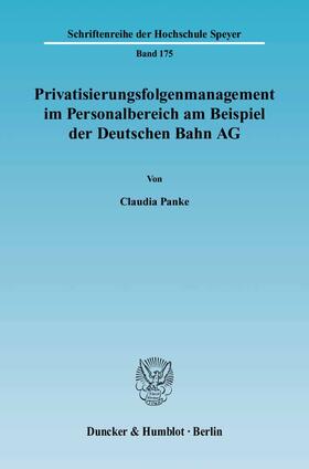Privatisierungsfolgenmanagement im Personalbereich am Beispiel der Deutschen Bahn AG