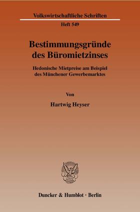 Bestimmungsgründe des Büromietzinses