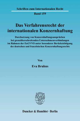 Das Verfahrensrecht der internationalen Konzernhaftung