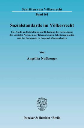 Sozialstandards im Völkerrecht