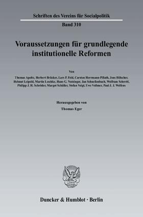 Voraussetzungen für grundlegende institutionelle Reformen