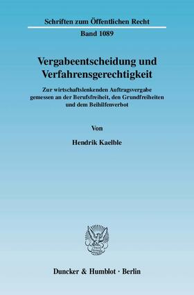 Vergabeentscheidung und Verfahrensgerechtigkeit