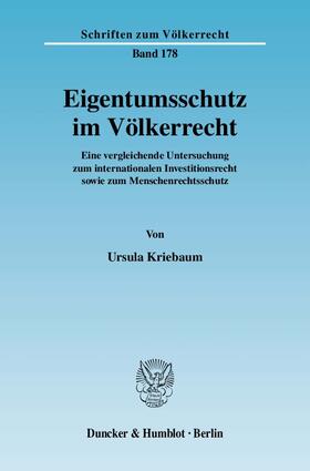 Eigentumsschutz im Völkerrecht