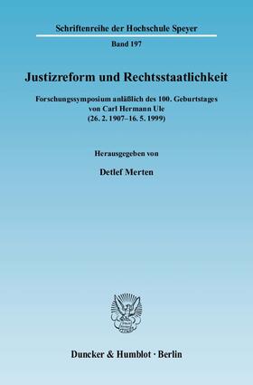 Justizreform und Rechtsstaatlichkeit