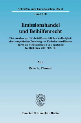 Emissionshandel und Beihilfenrecht