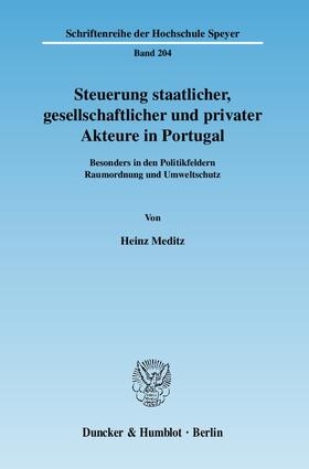 Steuerung staatlicher, gesellschaftlicher und privater Akteure in Portugal