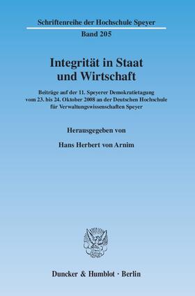 Integrität in Staat und Wirtschaft