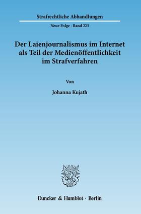 Der Laienjournalismus im Internet als Teil der Medienöffentlichkeit im Strafverfahren