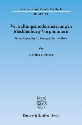 Verwaltungsmodernisierung in Mecklenburg-Vorpommern