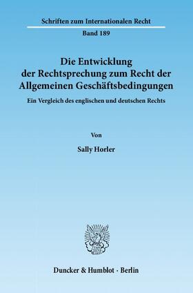 Die Entwicklung der Rechtsprechung zum Recht der Allgemeinen Geschäftsbedingungen