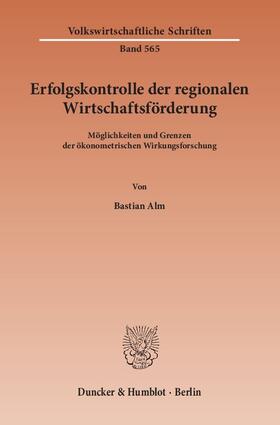 Erfolgskontrolle der regionalen Wirtschaftsförderung