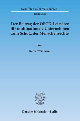 Der Beitrag der OECD-Leitsätze für multinationale Unternehmen zum Schutz der Menschenrechte