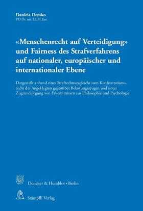 Demko, D: »Menschenrecht auf Verteidigung«