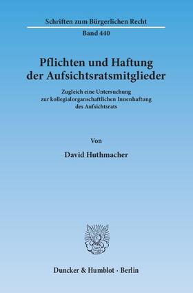 Pflichten und Haftung der Aufsichtsratsmitglieder