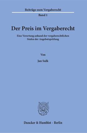 Der Preis im Vergaberecht