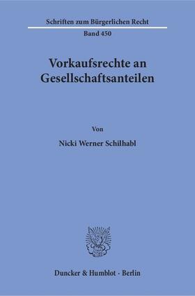 Vorkaufsrechte an Gesellschaftsanteilen