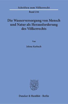 Karbach, J: Wasserversorgung von Mensch und Natur