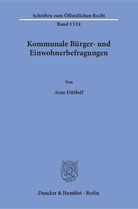 Dittloff, A: Kommunale Bürger- und Einwohnerbefragungen