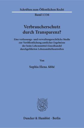 Abbé, S: Verbraucherschutz durch Transparenz?