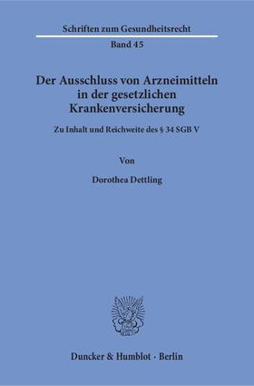 Dettling, D: Ausschluss von Arzneimitteln