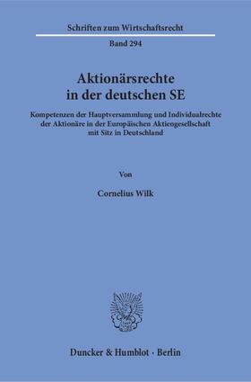 Aktionärsrechte in der deutschen SE