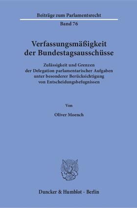 Verfassungsmäßigkeit der Bundestagsausschüsse