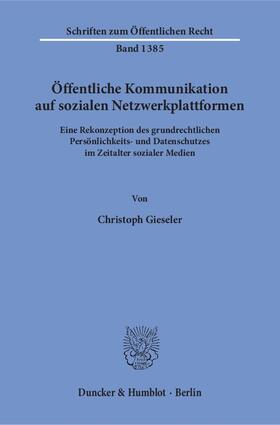 Gieseler, C: Öffentliche Kommunikation auf sozialen Netzwerk