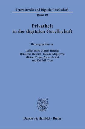 Privatheit in der digitalen Gesellschaft