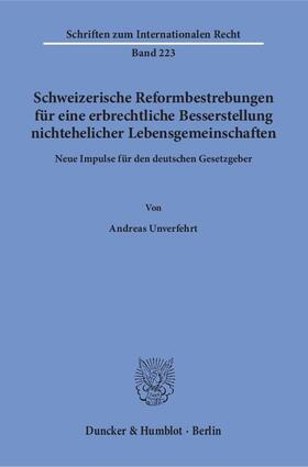 Unverfehrt, A: Schweizerische Reformbestrebungen für eine er