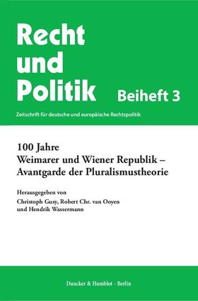 100 Jahre Weimarer und Wiener Republik - Avantgarde der Plur