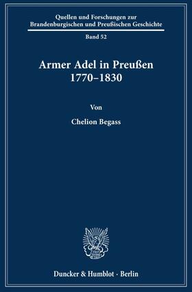 Begass, C: Armer Adel in Preußen 1770-1830.