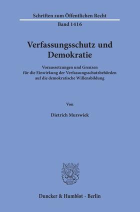 Verfassungsschutz und Demokratie