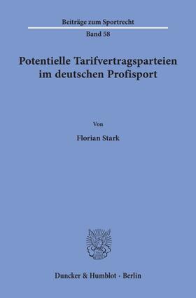 Stark, F: Potentielle Tarifvertragsparteien im deutschen Pro