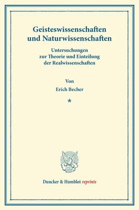 Geisteswissenschaften und Naturwissenschaften