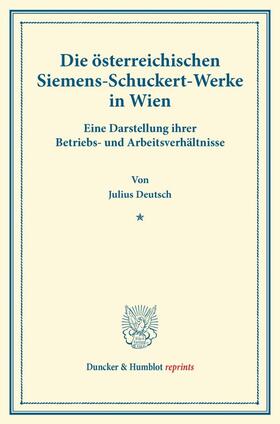 Die österreichischen Siemens-Schuckert-Werke in Wien
