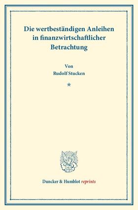 Die wertbeständigen Anleihen in finanzwirtschaftlicher Betrachtung.